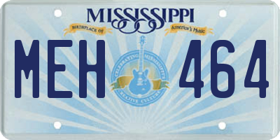MS license plate MEH464