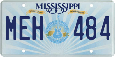 MS license plate MEH484