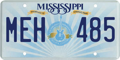 MS license plate MEH485