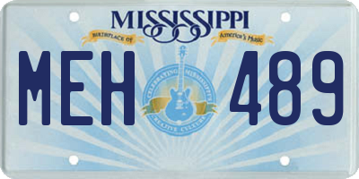 MS license plate MEH489