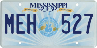 MS license plate MEH527