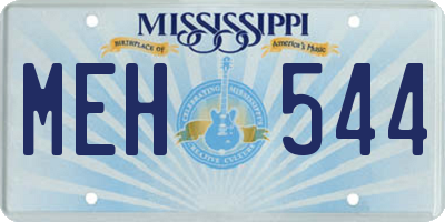 MS license plate MEH544