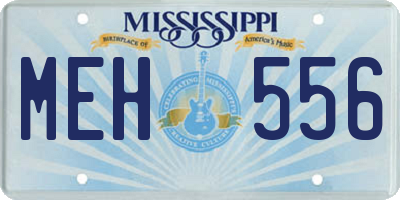 MS license plate MEH556