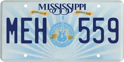 MS license plate MEH559