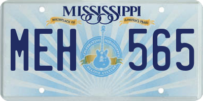 MS license plate MEH565