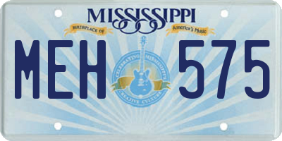 MS license plate MEH575