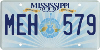 MS license plate MEH579