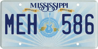 MS license plate MEH586