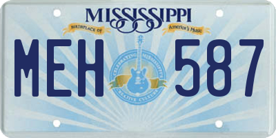 MS license plate MEH587