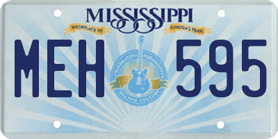 MS license plate MEH595