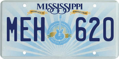 MS license plate MEH620