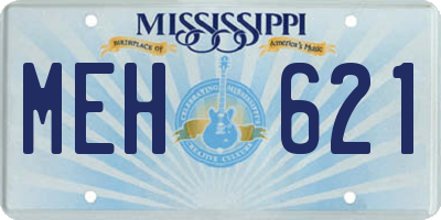 MS license plate MEH621