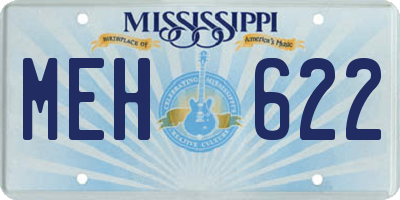 MS license plate MEH622