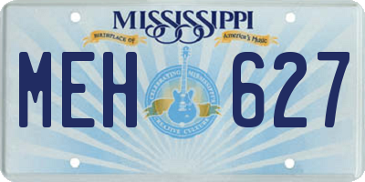 MS license plate MEH627