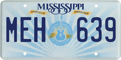 MS license plate MEH639