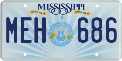 MS license plate MEH686