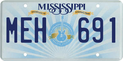 MS license plate MEH691