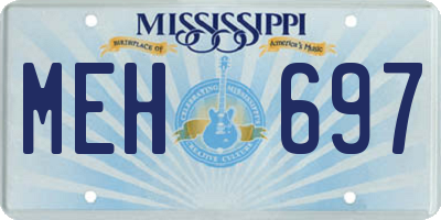 MS license plate MEH697