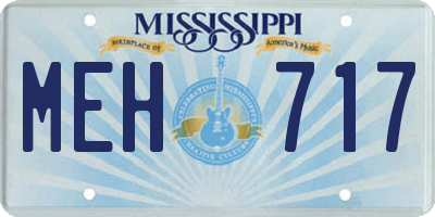 MS license plate MEH717