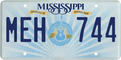 MS license plate MEH744