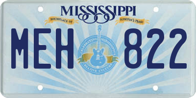 MS license plate MEH822