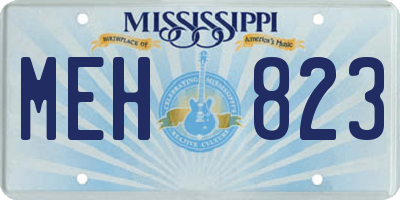 MS license plate MEH823