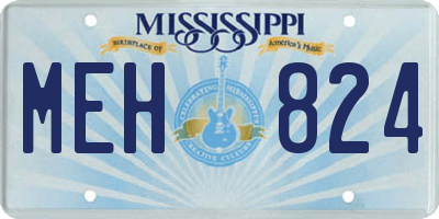 MS license plate MEH824
