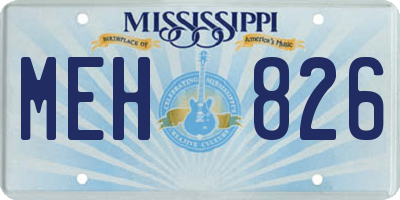 MS license plate MEH826