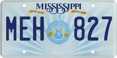 MS license plate MEH827