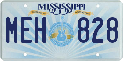 MS license plate MEH828