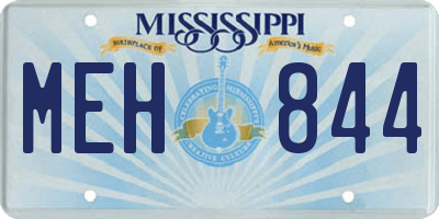MS license plate MEH844