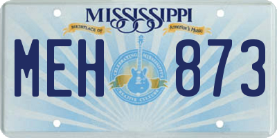 MS license plate MEH873
