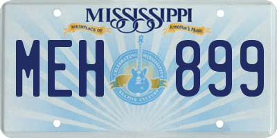 MS license plate MEH899