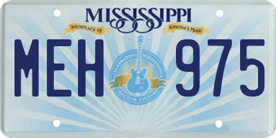 MS license plate MEH975