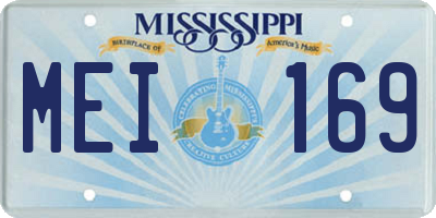 MS license plate MEI169