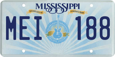 MS license plate MEI188