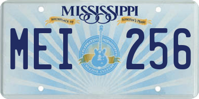 MS license plate MEI256