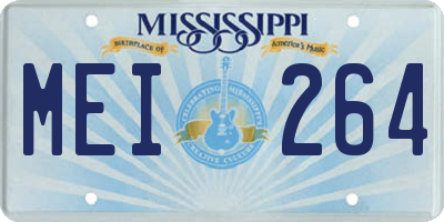 MS license plate MEI264