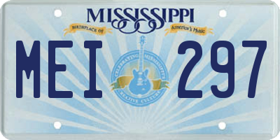 MS license plate MEI297