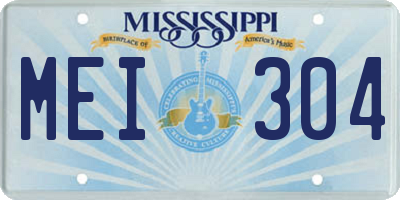 MS license plate MEI304