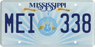 MS license plate MEI338