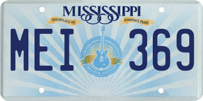 MS license plate MEI369