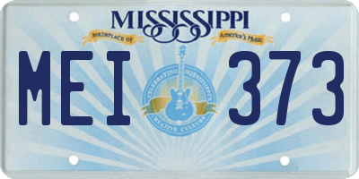 MS license plate MEI373
