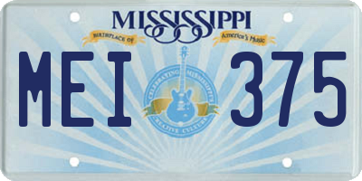 MS license plate MEI375