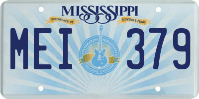 MS license plate MEI379