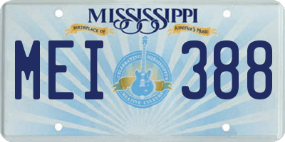 MS license plate MEI388