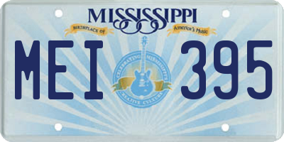 MS license plate MEI395