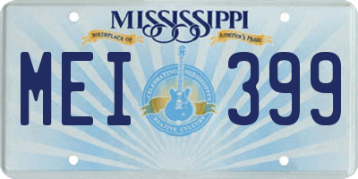 MS license plate MEI399