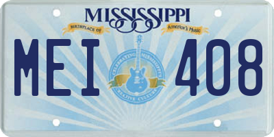 MS license plate MEI408