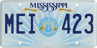 MS license plate MEI423